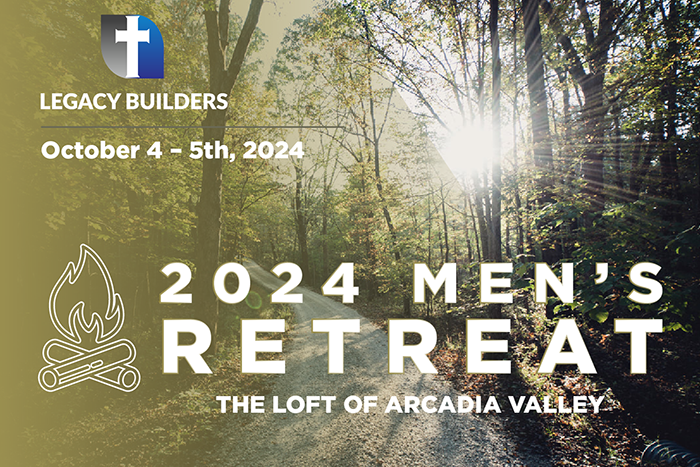 sun shining through the woods 2024 Men's Retreat The Loft of Arcadia Valley